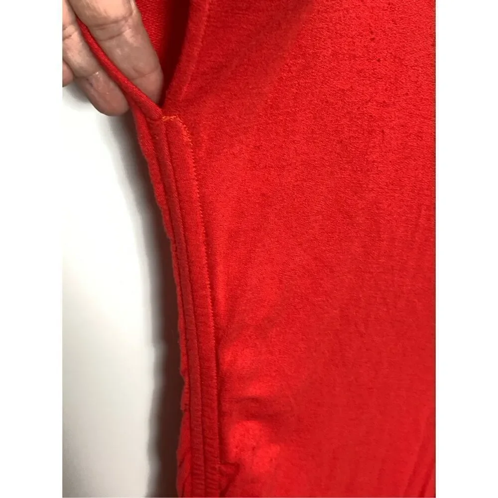 Cabi Women's Limited Edition Cap Sleeve Ruched Whistle Tunic Top Red Size Small